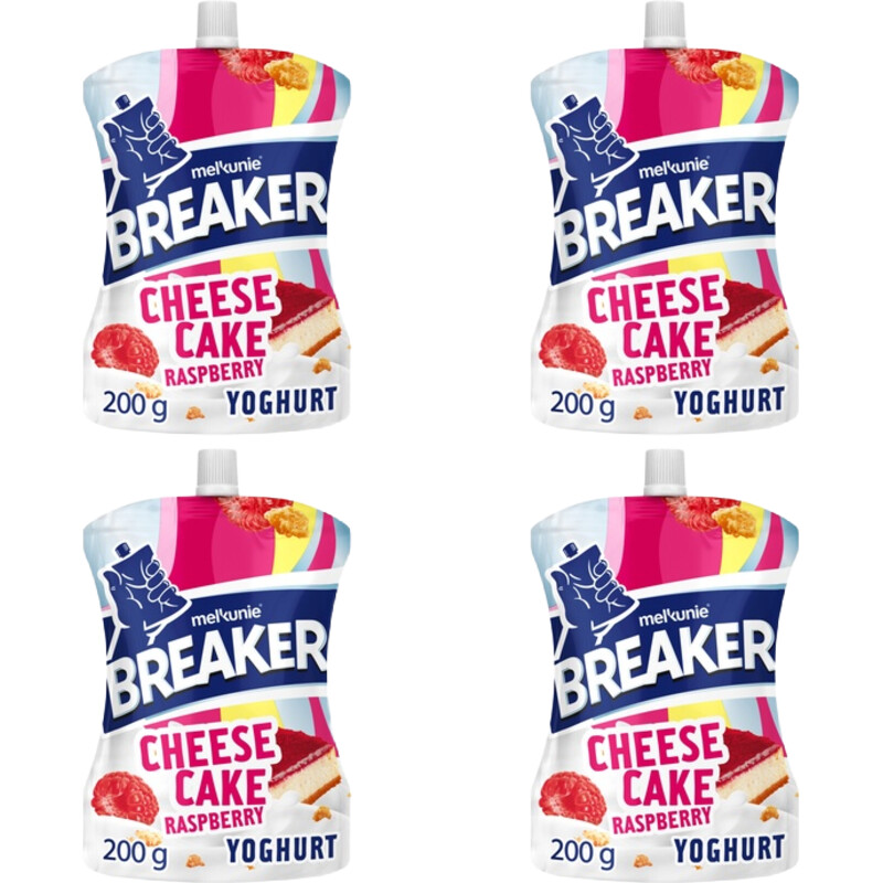 Melkunie cheesecake framboos yoghurt 4-pack