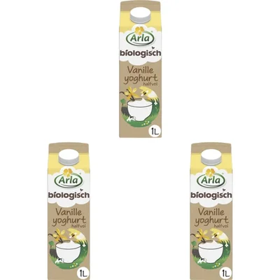 Arla Bio vanille yoghurt halfvol 3-pack