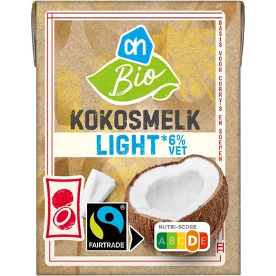AH Biologisch Kokosmelk light 6% vet