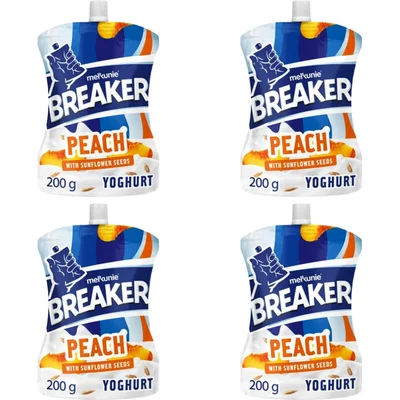 Melkunie perzik yoghurt zonnebloempitten 4-pack
