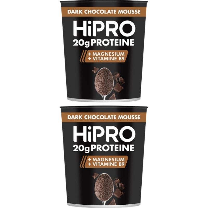 HiPRO Protein mousse dark chocolate 2-pack