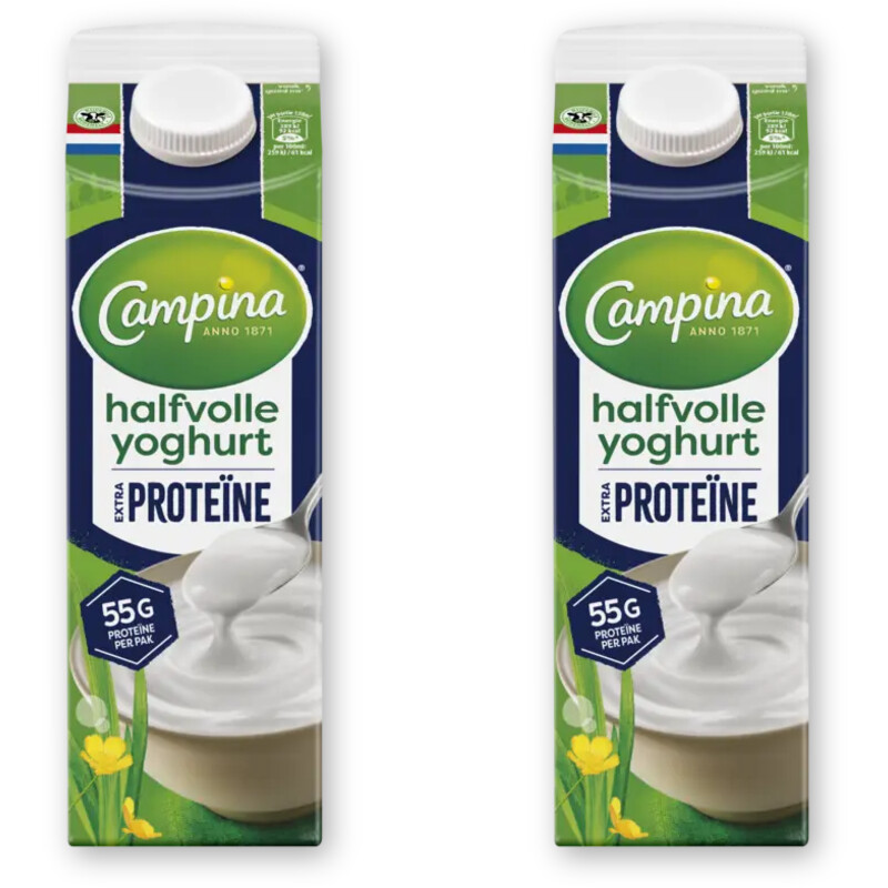 Campina Halfvolle yoghurt extra proteine 2-pack