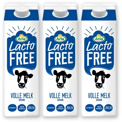Arla Lactofree volle melk 3-pack