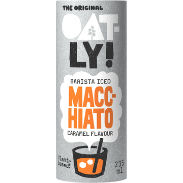 Oatly! Barista iced macchiato caramel flavour