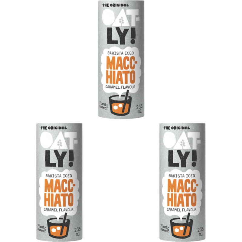 Oatly! Barista iced macchiato caramel 3-pack
