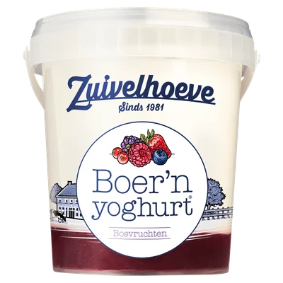 Zuivelhoeve Boer'n yoghurt bosvruchten