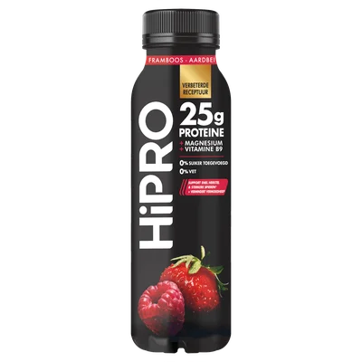 HiPRO Protein drink aardbei framboos