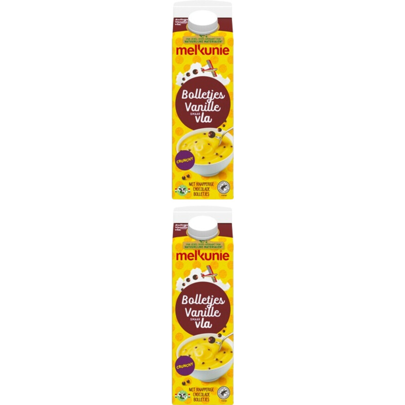 Melkunie Bolletjesvla met vanillesmaak 2-pack