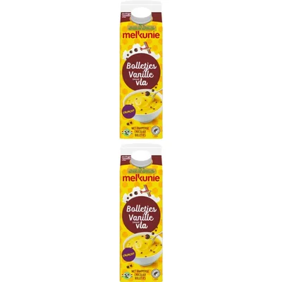 Melkunie Bolletjesvla met vanillesmaak 2-pack