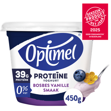 Optimel Proteïne yoghurt bosbes vanillesmaak