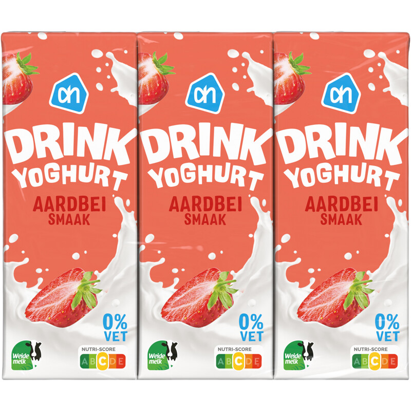 AH Drinkyoghurt aardbeismaak 6-pack