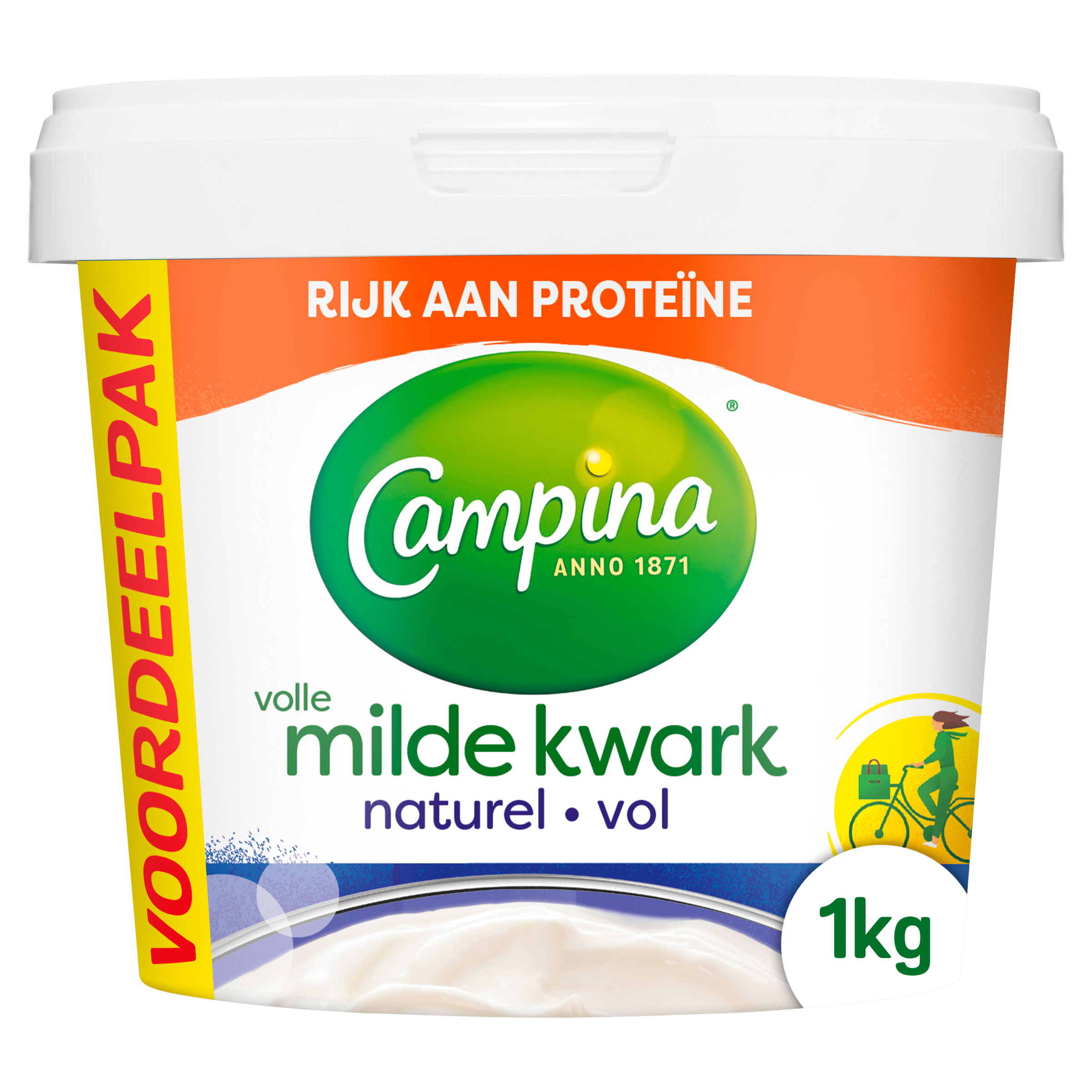 Campina Volle kwark naturel voordeelpak