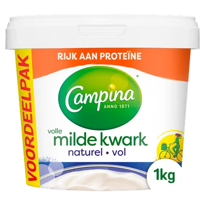 Campina Volle kwark naturel voordeelpak
