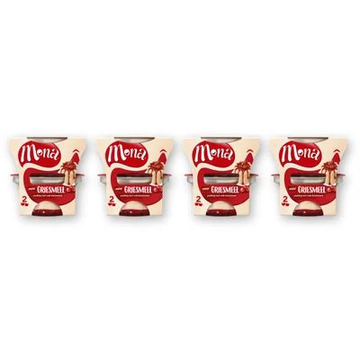 Mona Pudding griesmeel rode bessensaus 4-pack