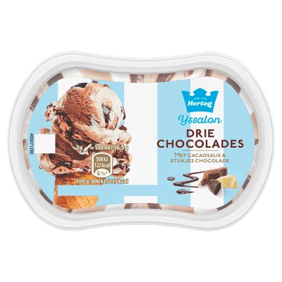 Hertog Ijssalon mini drie chocolades