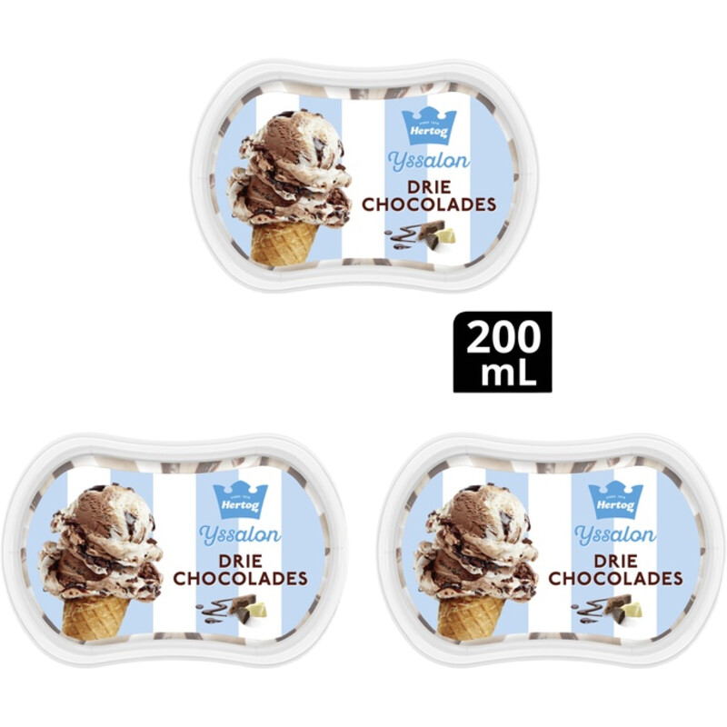 Hertog Ijssalon mini drie chocolades 3-pack