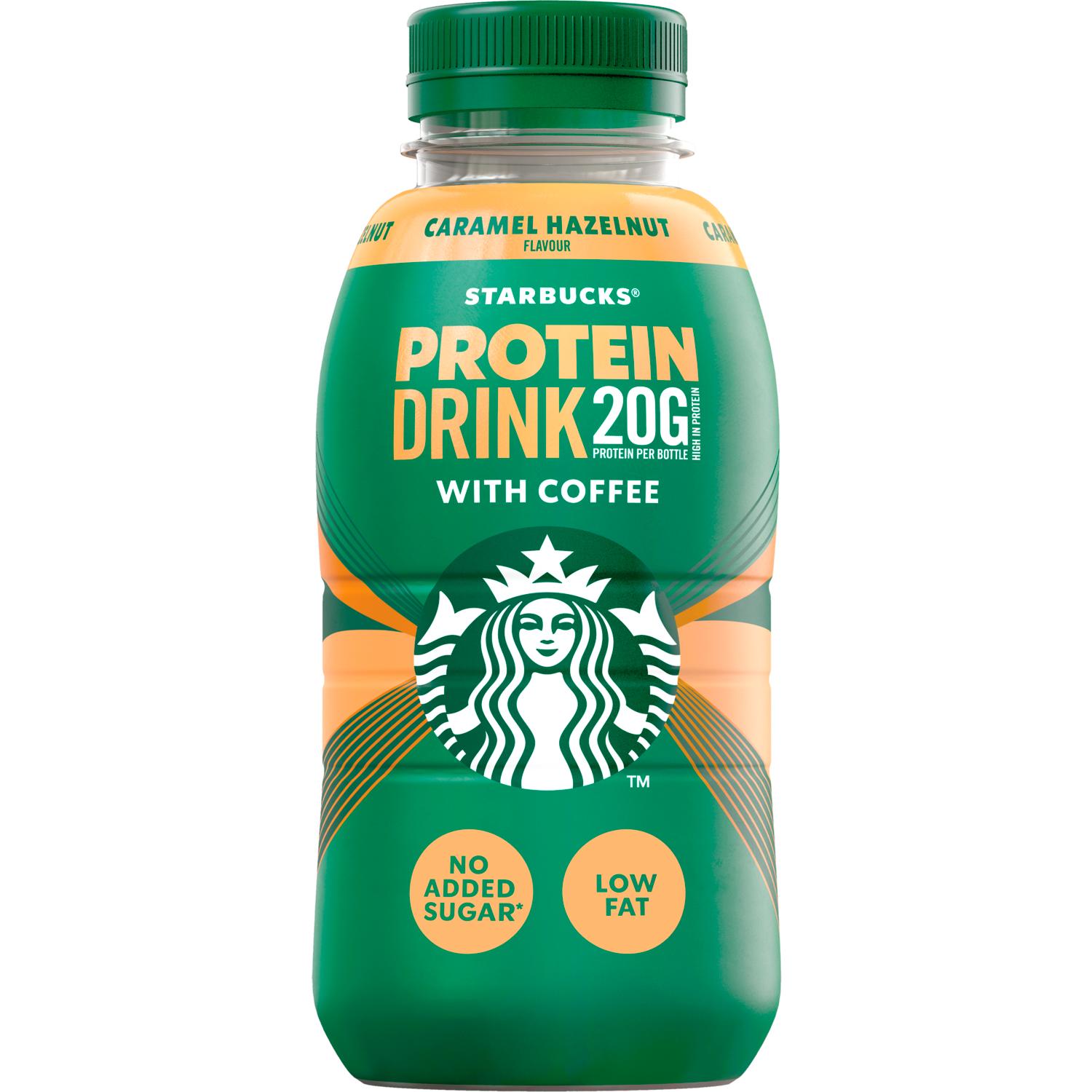 Starbucks Protein drink caramel hazelnut coffee