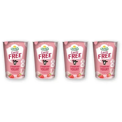 Arla Lactofree strawberry yoghurt 4-pack