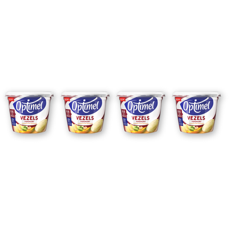 Optimel Yoghurt vezels mango kiwi banaan 4-pack