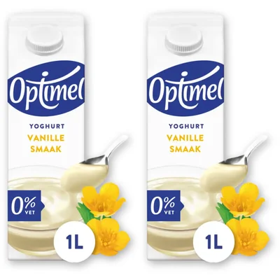 Optimel Yoghurt vanille smaak 0% vet 2-pack