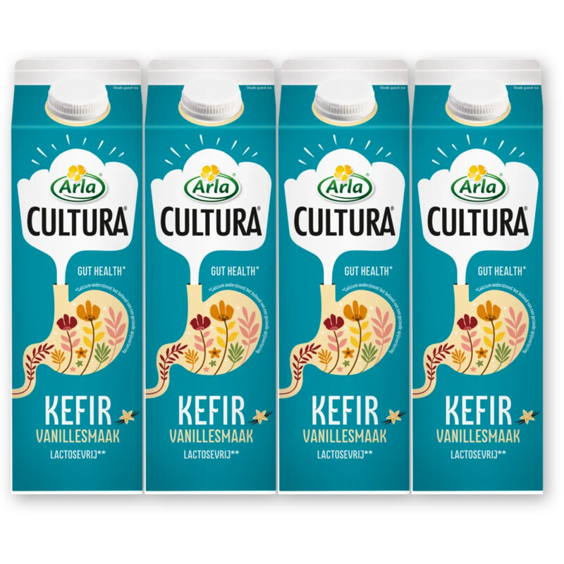 Arla Cultura kefir vanillesmaak 4-pack