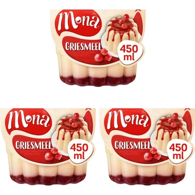 Mona Griesmeelpudding 450ml 3-pack