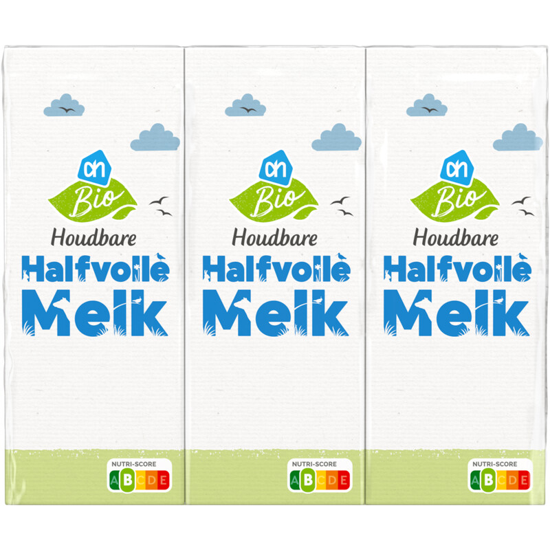 AH Biologisch Houdbare halfvolle melk 3-pack