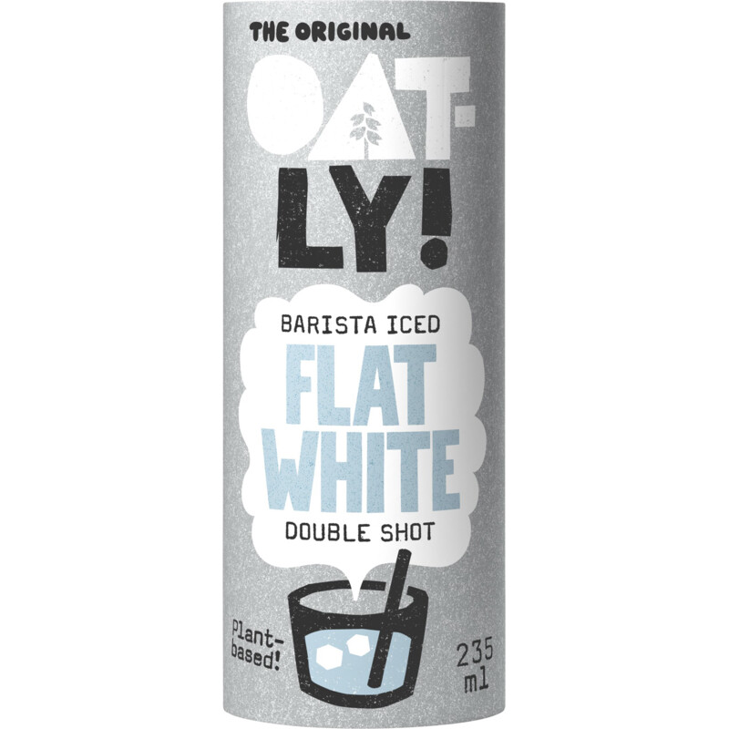 Oatly! Barista iced flat white double shot