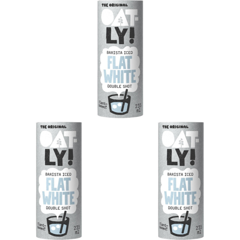 Oatly! Barista iced flat white double 3-pack