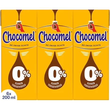 Chocomel 0% suiker toegevoegd 6-pack