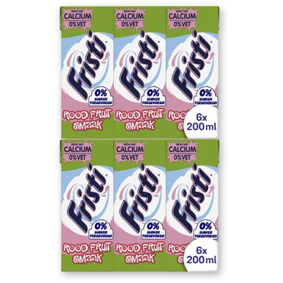 Fristi Rood fruit 0% suiker 6x 2-pack