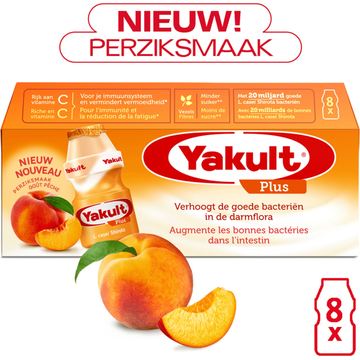 Yakult Plus perziksmaak 8-pack