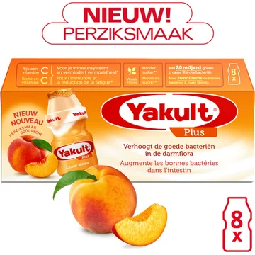 Yakult Plus perziksmaak 8-pack