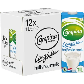 Campina Langlekker halfvolle melk 12-pack