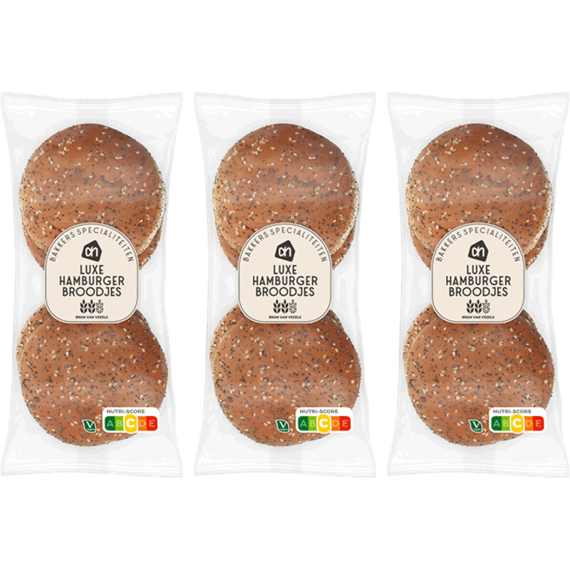 AH Luxe hamburger broodjes 3-pack