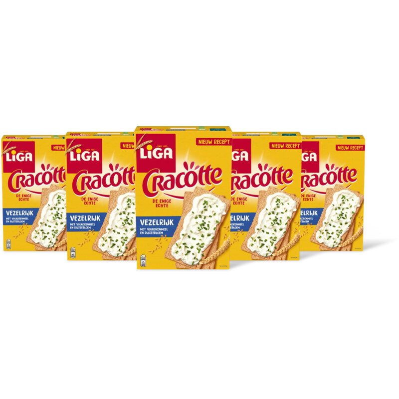 Liga Cracotte vezelrijk 5-pack