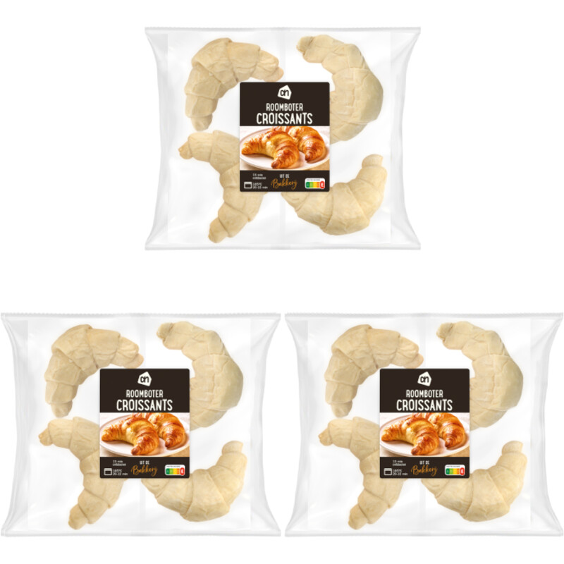 AH Roomboter croissants 3-pack