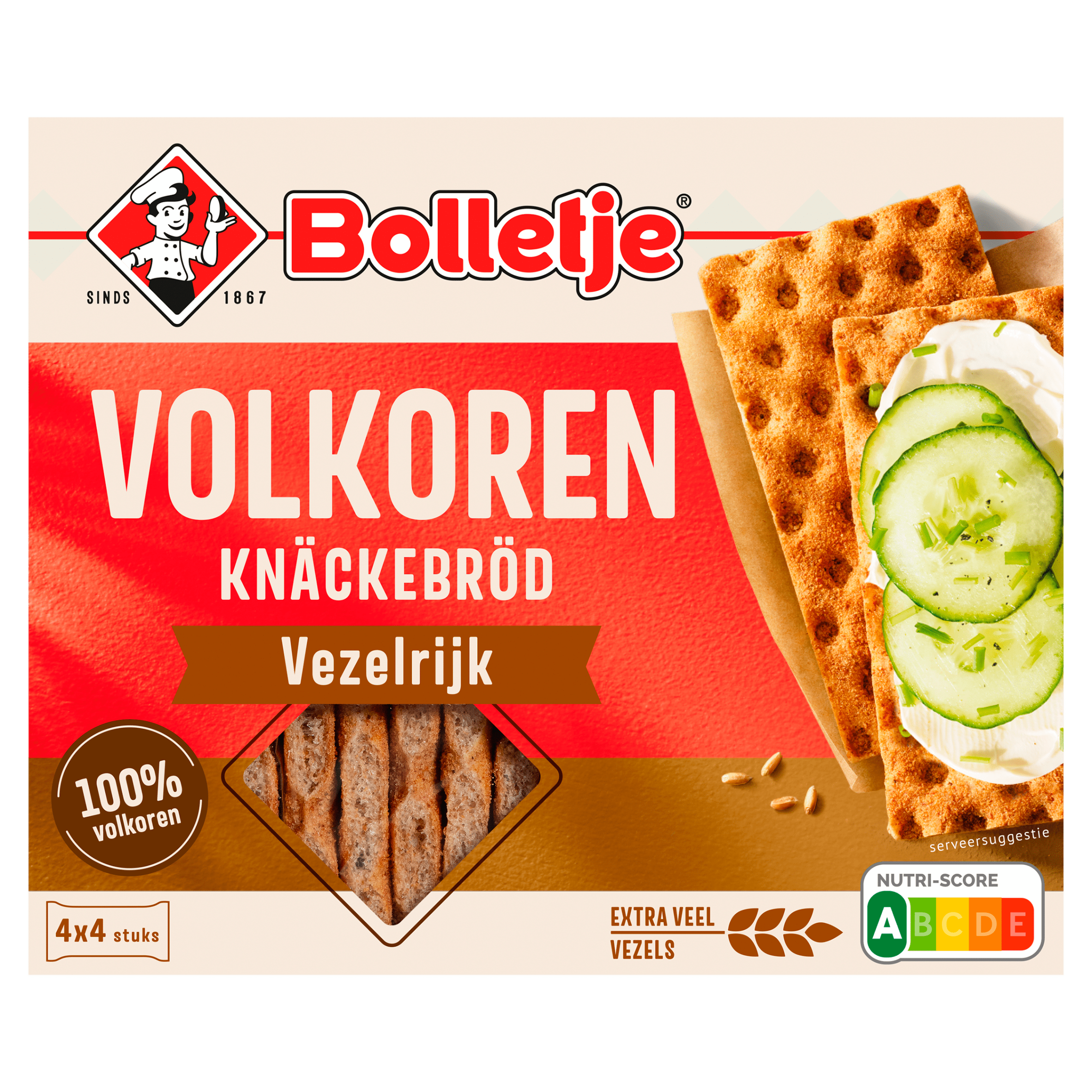 Bolletje Volkoren knäckebröd vezelrijk