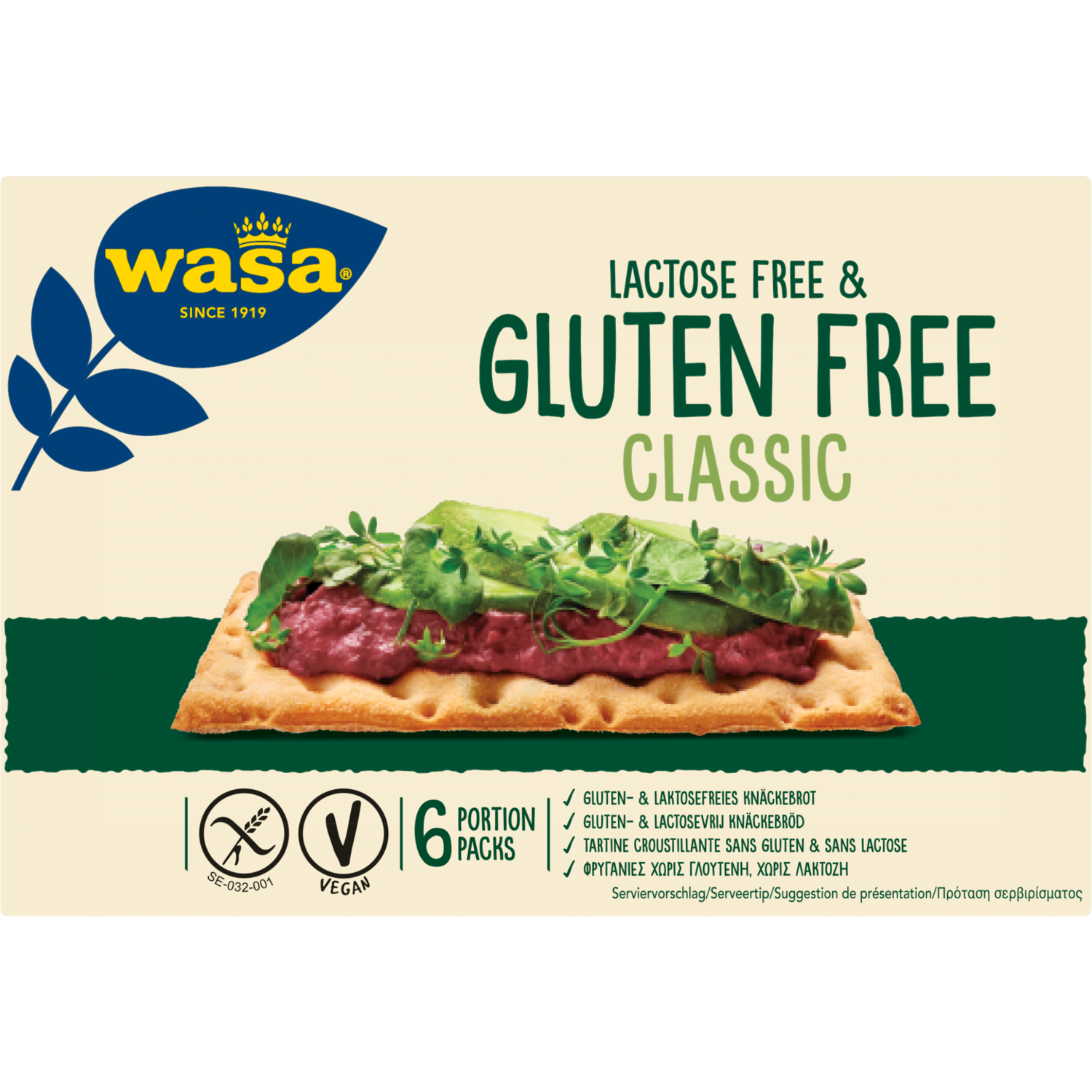 Wasa Glutenvrij en lactosevrij classic