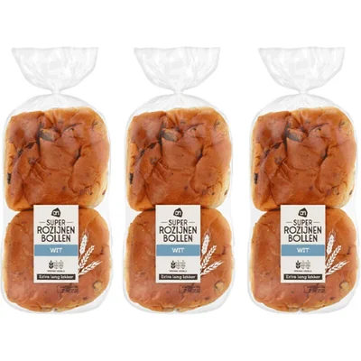 AH ELL super rozijnenbollen 3-pack