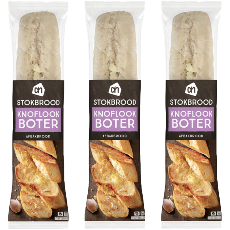 AH Stokbrood knoflookboter 3-pack
