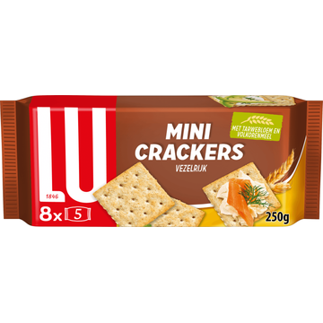 LU Mini crackers tarwebloem en volkorenmeel