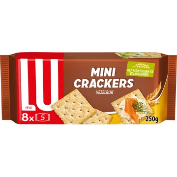 LU Mini crackers tarwebloem en volkorenmeel