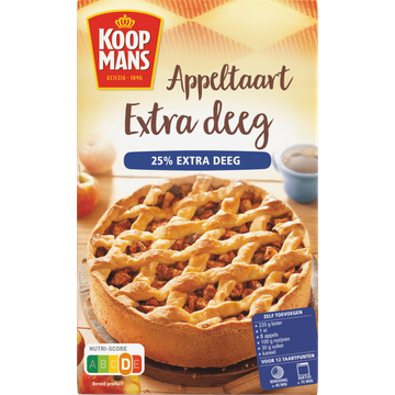 Koopmans Mix voor appeltaart met extra deeg