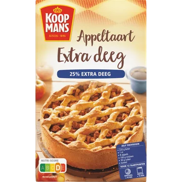 Koopmans Mix voor appeltaart met extra deeg