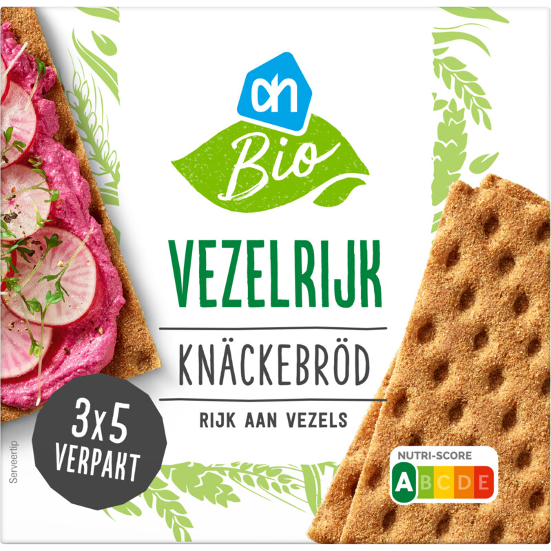 AH Biologisch Knäckebröd vezelrijk met tarwebloem