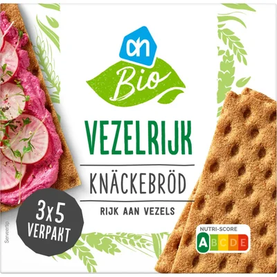 AH Biologisch Knäckebröd vezelrijk met tarwebloem