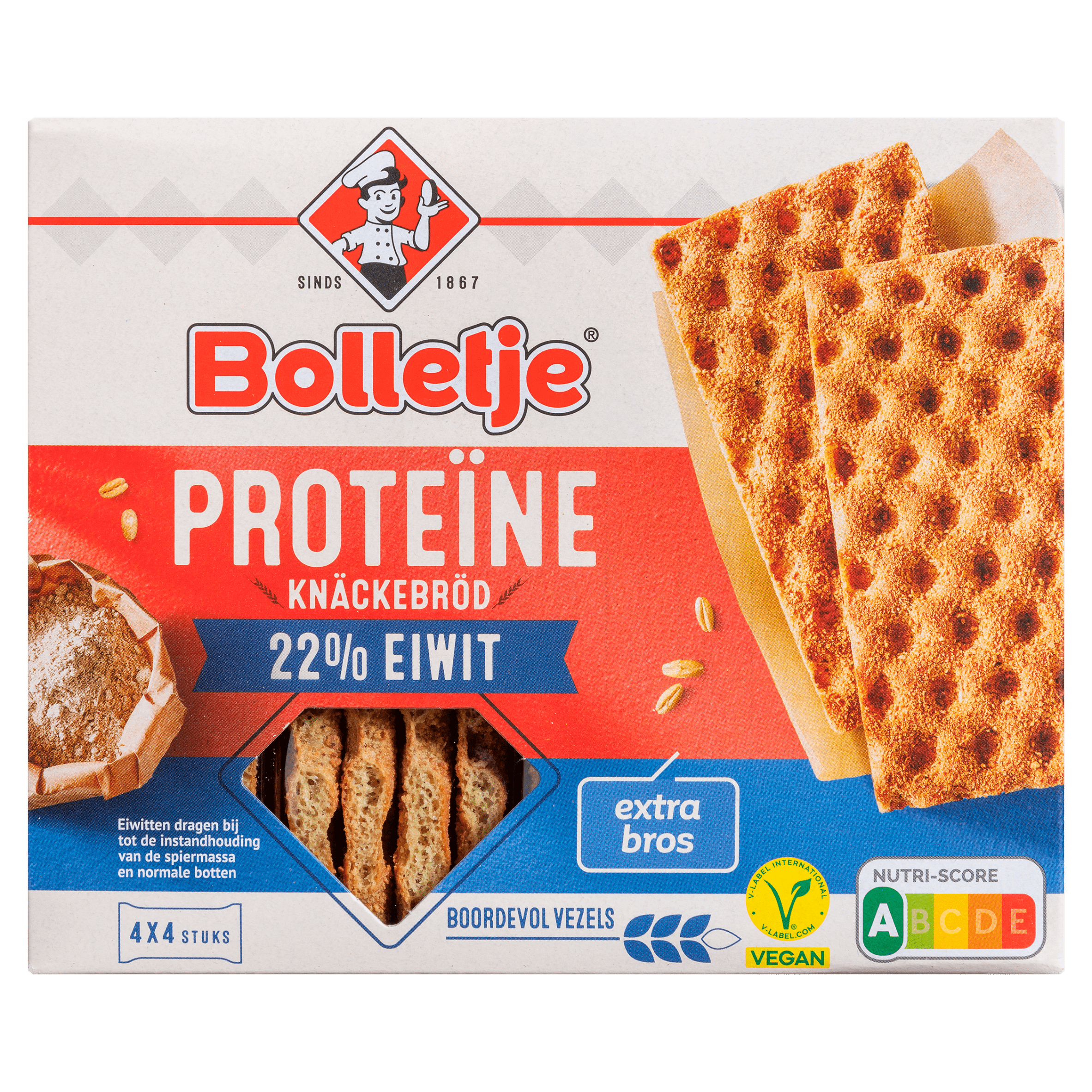 Bolletje Proteïne knäckebröd 22% eiwit