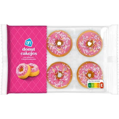 AH Donut cakejes met glazuur framboossmaak