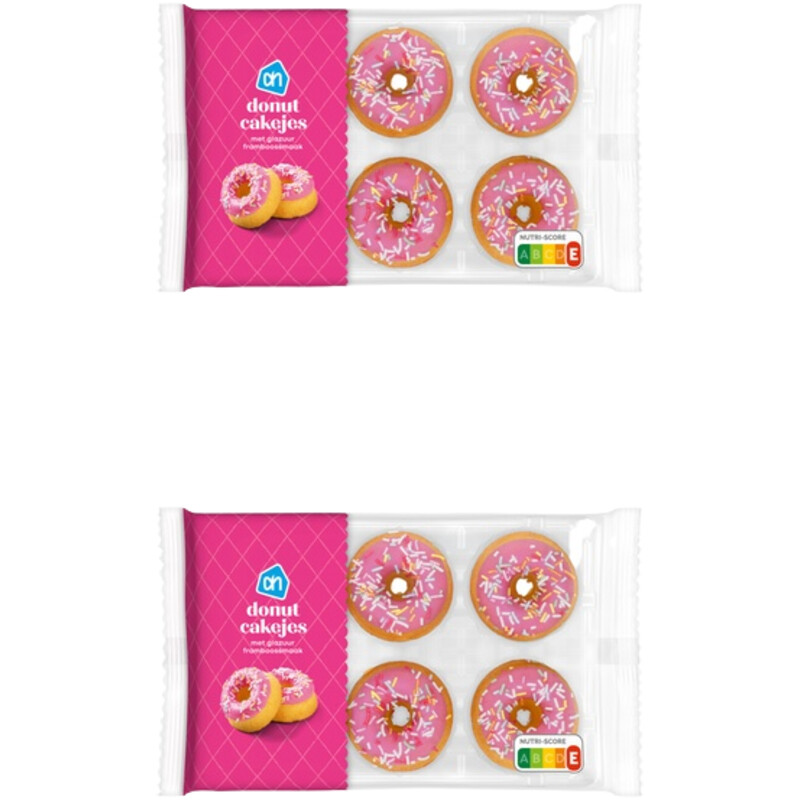 AH Donut cakejes glazuur framboos 2-pack